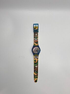 1998 Burger King Rugrats Movie Digital Wrist Watch. Blue/Yellow. Chucky. 9 in